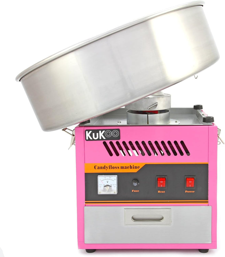 Retro Zuckerwattemaschine Zuckerwattenmaschine Zuckerwattegerät Gratis 500 Zuckerwattestäbchen aus H