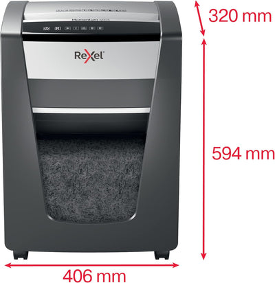 Rexel Aktenvernichter Momentum M515, Mikroschnitt, 17-15 Blatt A4 (70-80 g/m²) Kapazität, Sicherheit