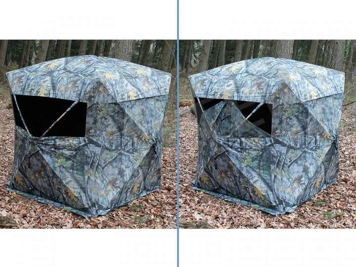 SUTTER Quick-Up Tarnzelt in Waldoptik - 140x140cm mit grossen Fenstern und Fliegengittern für 2 Pers