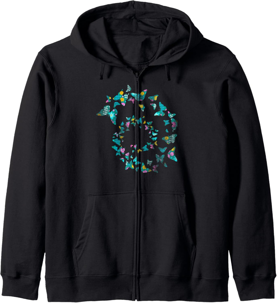 Niedliche Blumen Schmetterlinge Kapuzenjacke