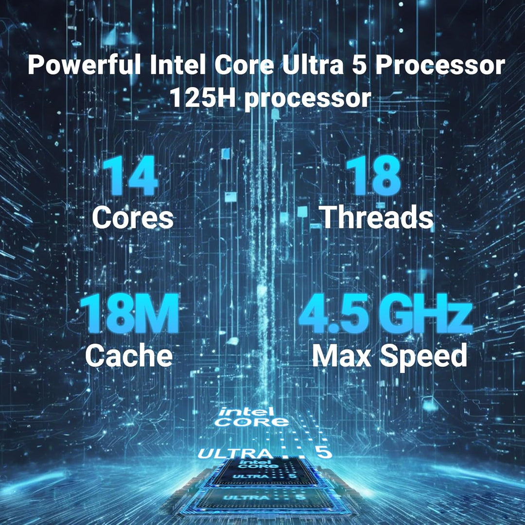 MINIX EU512-AI Mini PC Intel Core Ultra 5 125H 16GB DDR5/512GB SSD 8K Quad Output/Thunderbolt 4/Whis