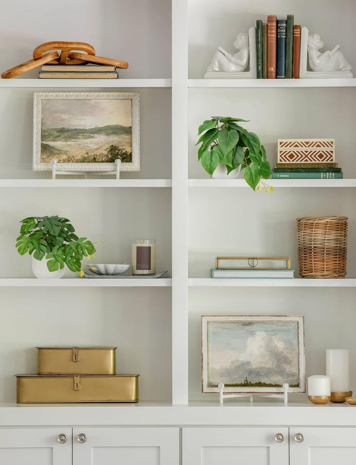 2er-Set Kunstpflanze Hängend Deko Pflanzen im Keramiktopf Mini Kunstpflanze Philodendron Monstera De