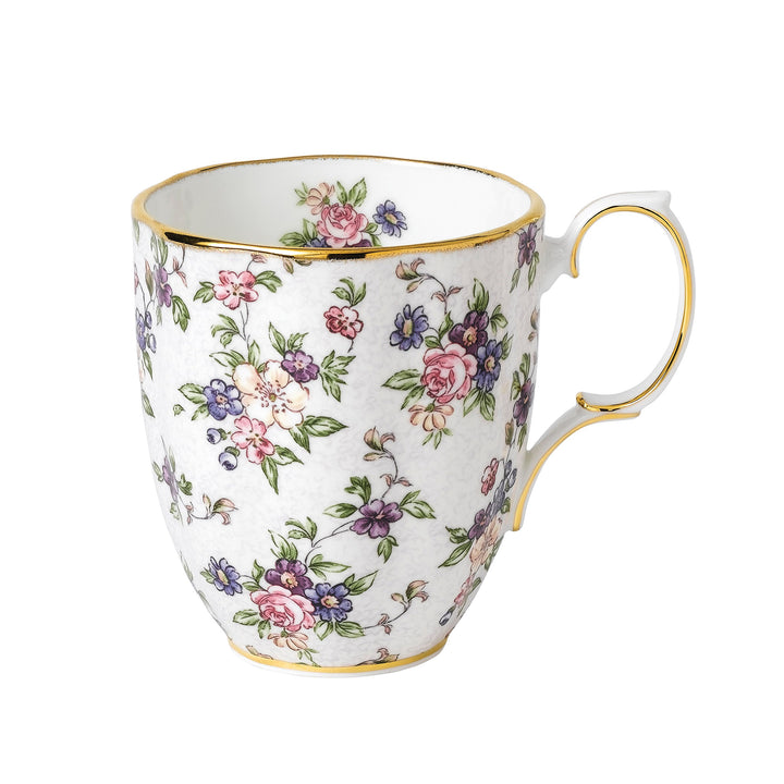 100 Years by Royal Albert 1940 English Chintz Becher, Weiss, 0,4 l German Chintz Tasse, German Chint