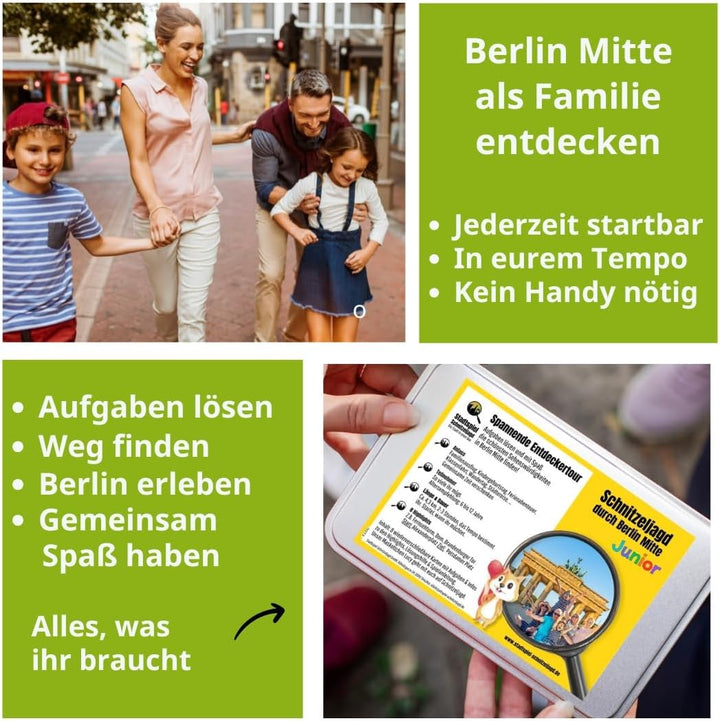 Stadtspiel Schnitzeljagd Berlin Mitte für Familien - Entdeckertour | Familien-Stadtrallye mit Maskot