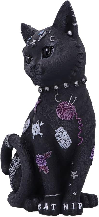 Nemesis Now Bad to The Bone Katzenfigur, 22 cm, Schwarz, B5887V2 22 cm Schwarz, 22 cm Schwarz