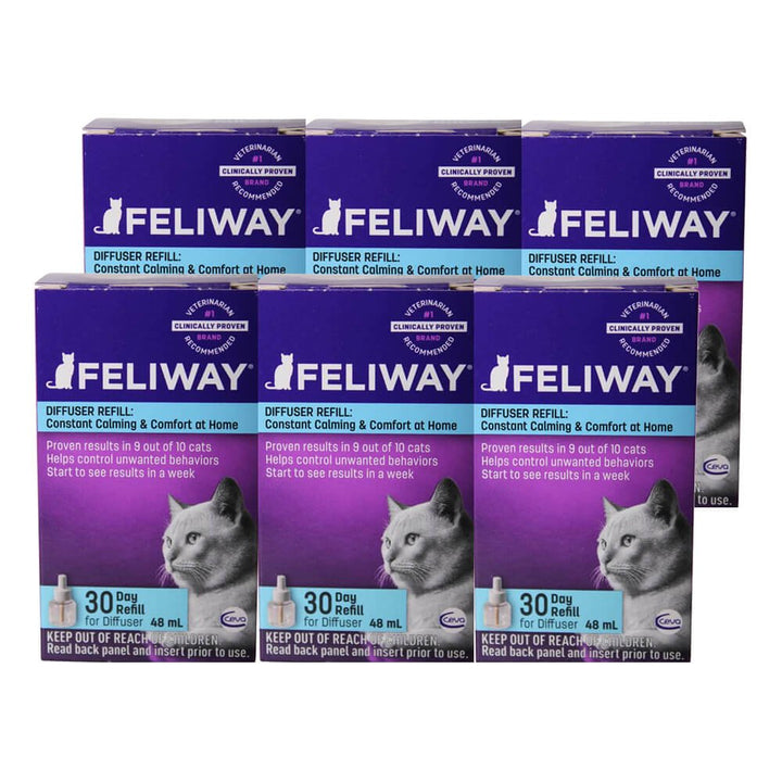 FELIWAY Ceva Nachfüllpack für Katzen, 6 Refills, 6 Refills