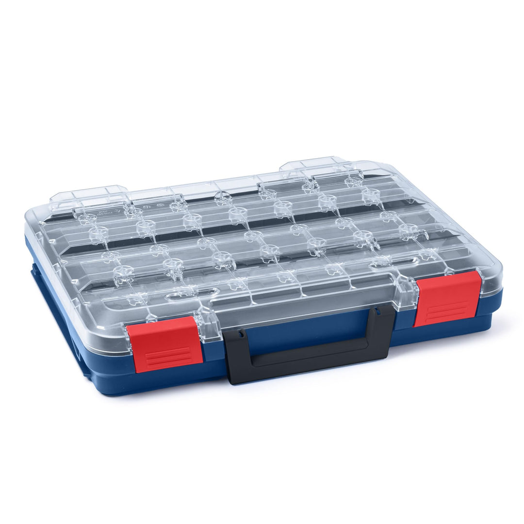 T-BOXX 320 Sortimentskasten Professional Blau - 1x Leer | Transparenter Deckel | IPX4 Spritzwassersc