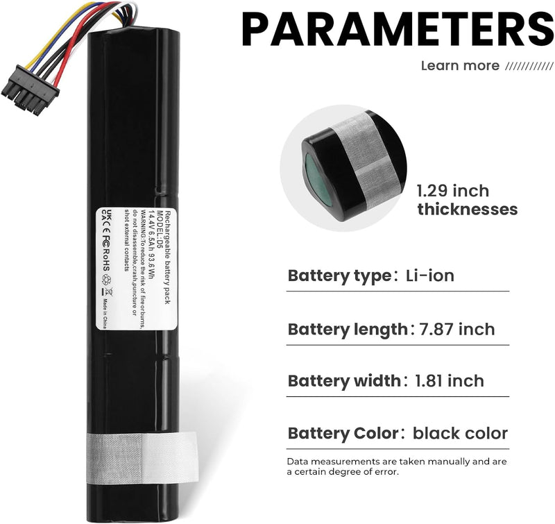 ANTIEE 6500mAh Akku für Neato Robotics D3 D4 D5 D6 D7 D3+ D301 D303 D5+ D502 D503 D701 D702 D703 D70