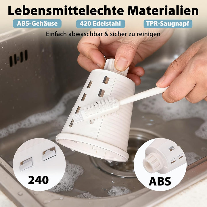 Manueller Eiscrusher & Slushy Maker,Tragbarer Crushed Ice Maker Mit Edelstahlklingen, Rutschfestem S