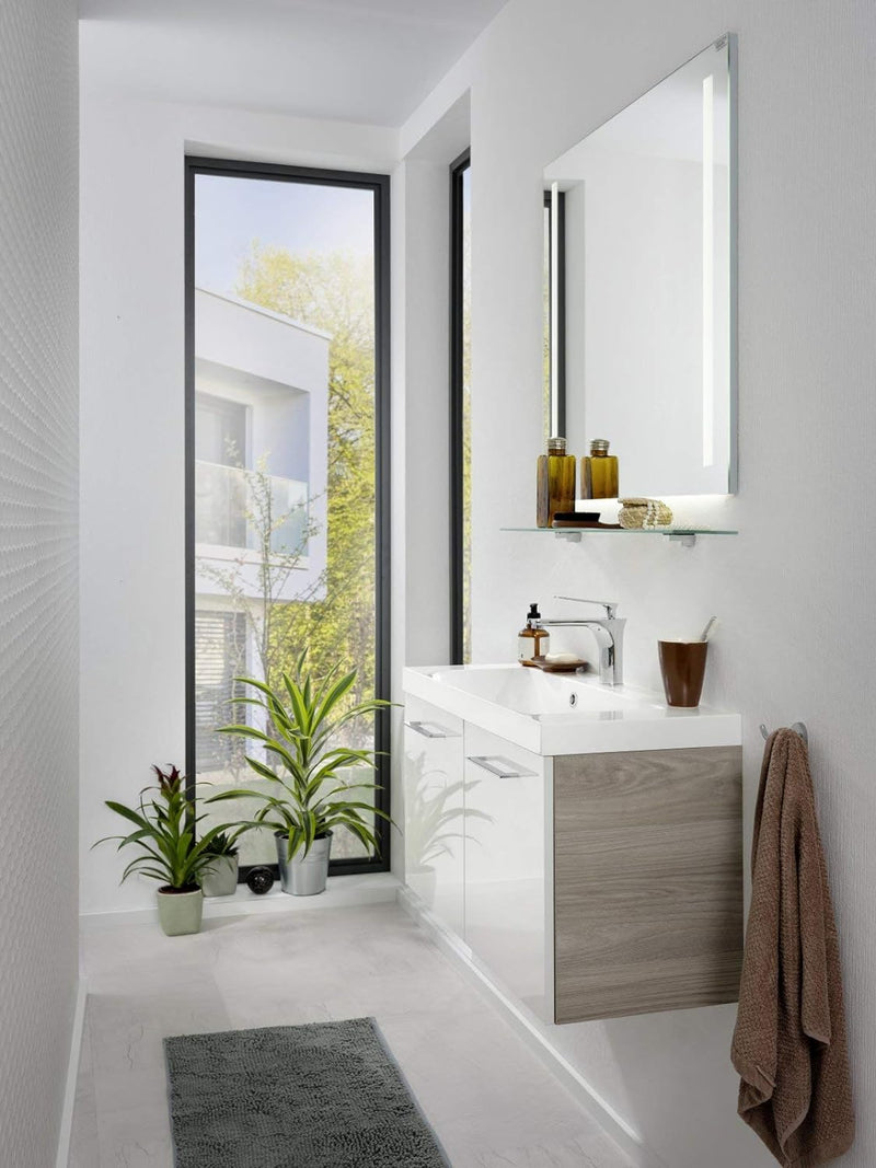 FACKELMANN LED Spiegel linear Mirrors/Wandspiegel mit LED-Beleuchtung und Ambientelicht/Masse (B x H