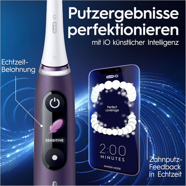 Oral-B iO Series 8 Plus Edition Elektrische Zahnbürste/Electric Toothbrush, PLUS 3 Aufsteckbürsten,