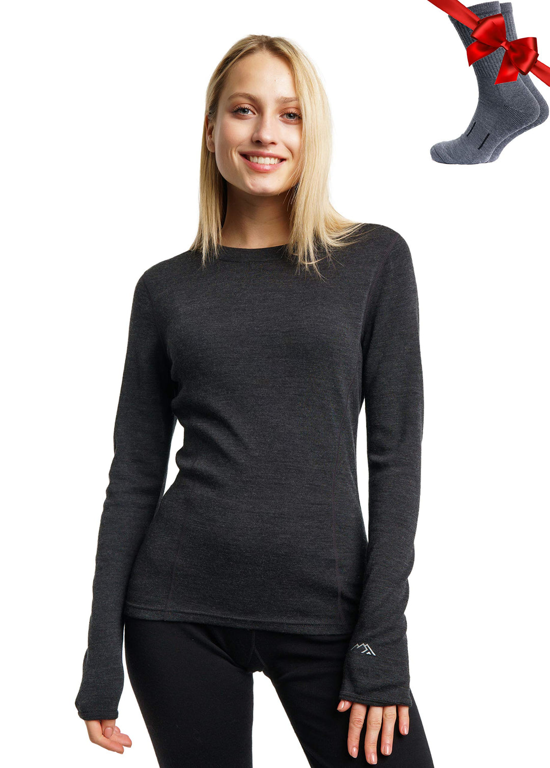 Merino.tech Merino Shirt Damen Langarm – Premium 100% Merino Unterwäsche Damen Langarmshirt, Sportun