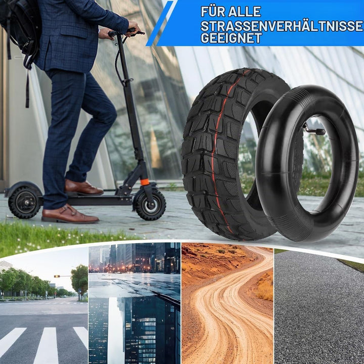 10x2.75-6.5 E Scooter Reifen mit 10x2.5 Schlauch, Reifen Schlauch für Elektroroller, Extra Dicker &amp;