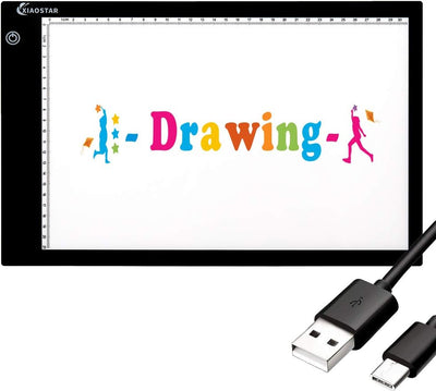 XIAOSTAR A4 beleuchtetes Tablet Kopiertafel mit LED A4, super dünn, für Zeichentafel mit USB-Kabel m