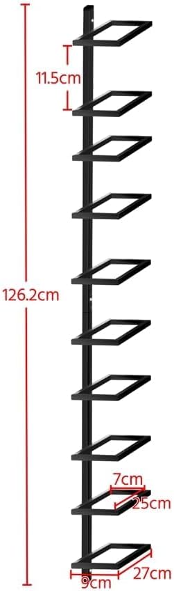 Yaheetech Weinregal Flaschenhalter Flaschenregal Aufbewahrungsregal für die Wand aus Metall 10 Flasc