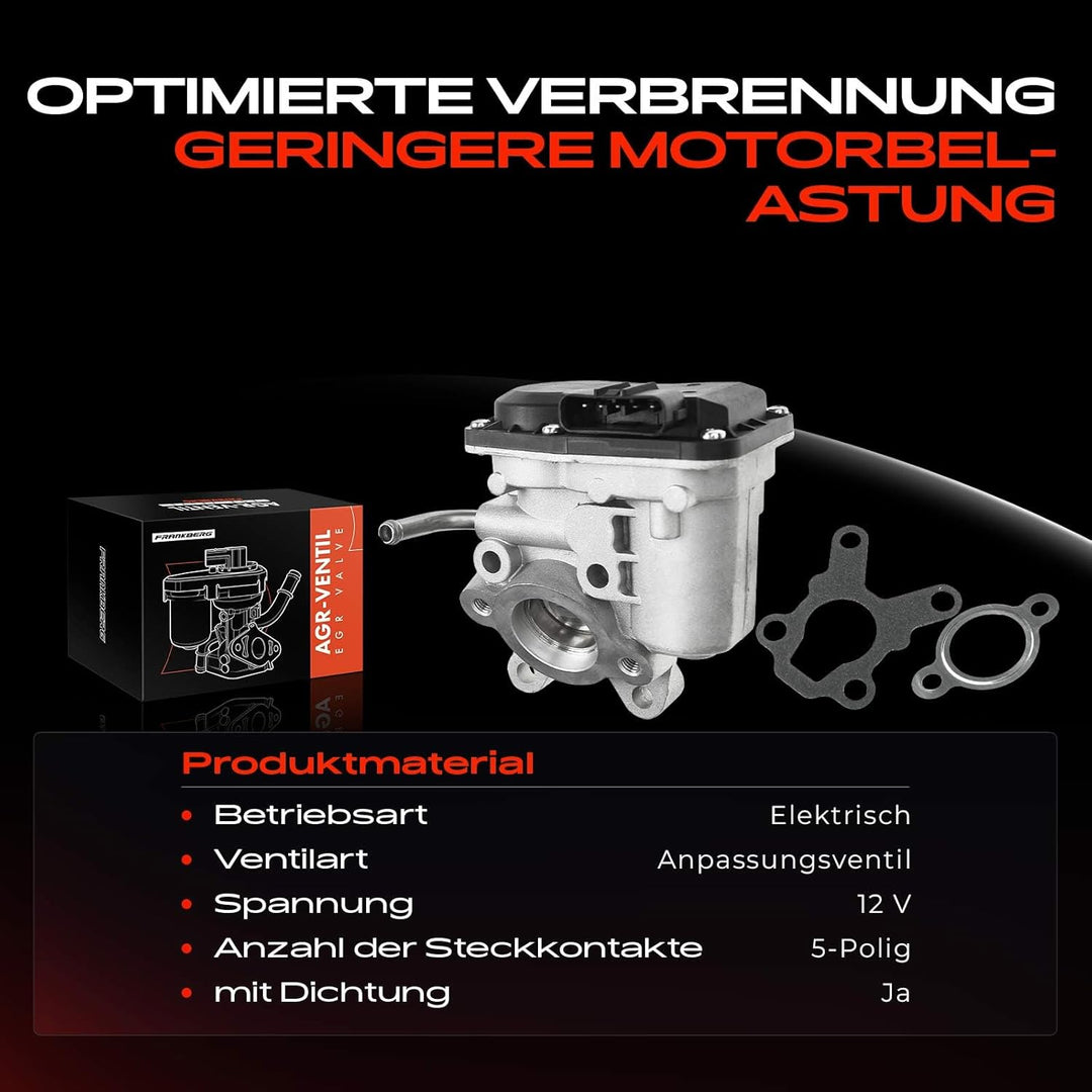 Frankberg AGR-Ventil 5-Polig für Forester SH SJ Impreza G3 Legacy IV/V Outback BL BM 2.0L Diesel 200