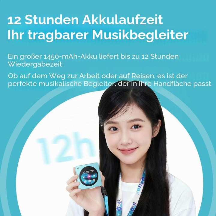 FIIO DISC Tragbarer HiFi-Musik-Player, Dual-DAC-Digital-Audio-Player mit 3,5-mm- und 4,4-mm-Ausgänge