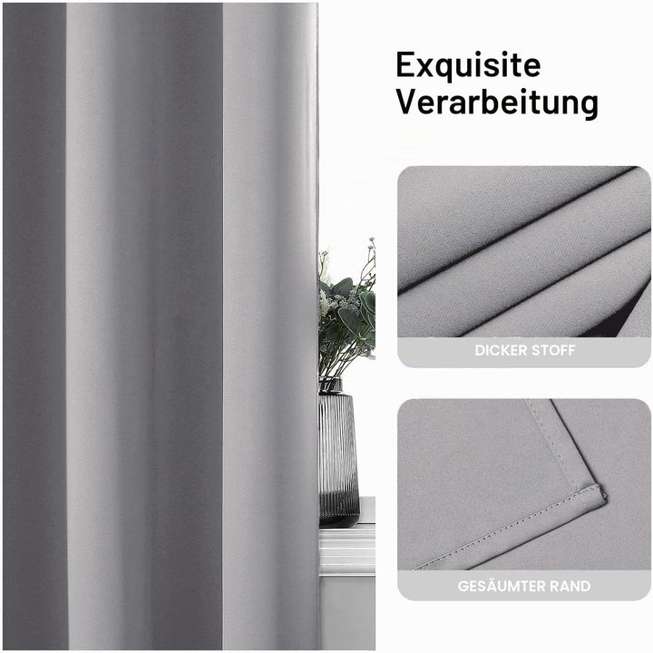 CUCRAF Verdunklungsvorhang für Schlafzimmer, Kinderzimmer Gardinen Verdunkelung Thermovorhang Blickd