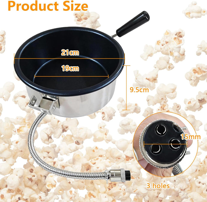 Heissluft Popcornmaschine Zubehör, 3 holes-15mm Popcorntopf, Anti-Scorch, Einfach zu Säubern, Elektr
