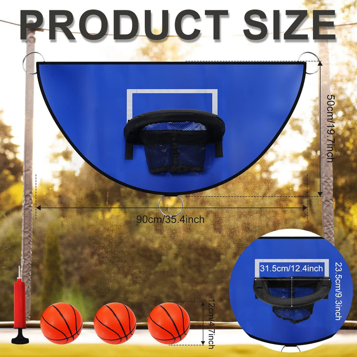 Trampolin Basketballkorb, Abreissrand zum Eintauchen TrampolinBasketballaufsatz mit Mini Basketbälle
