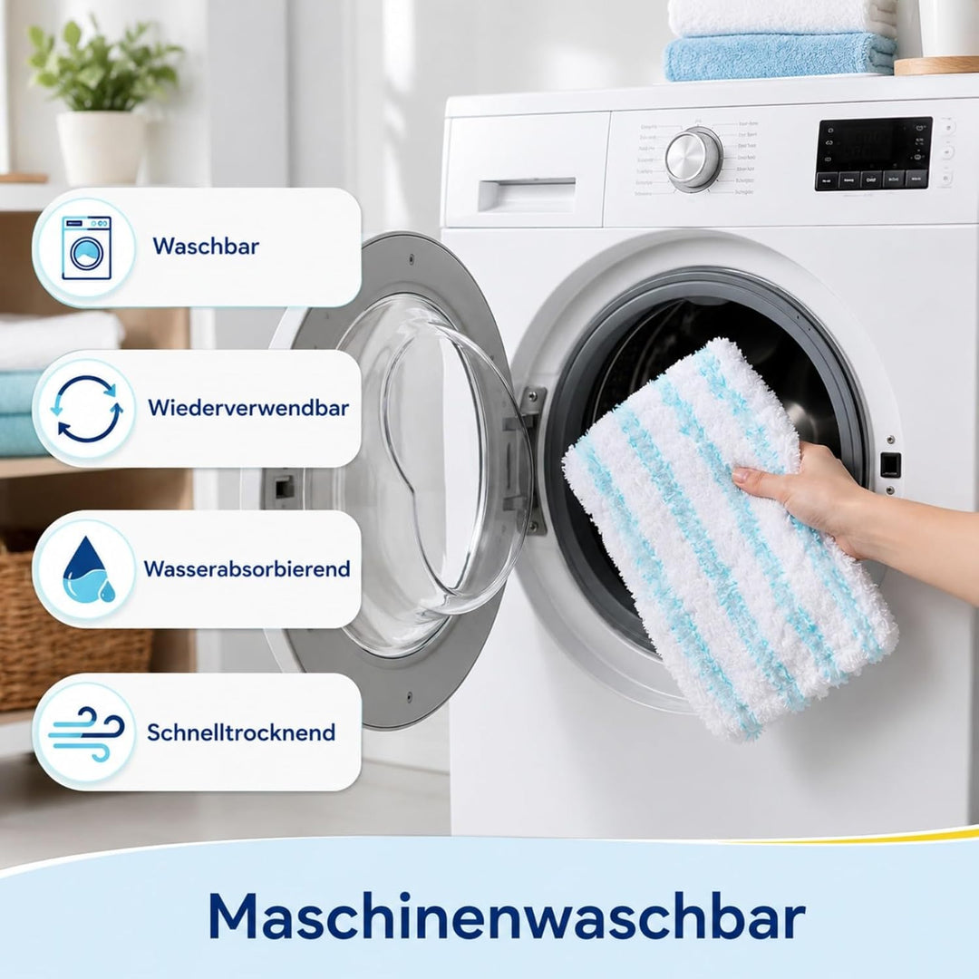 3 Stück Ersatzbezug für Leifheit Bodenwischer Profi XL Micro Duo / Profi XL Cotton Plus, Mikrofaser