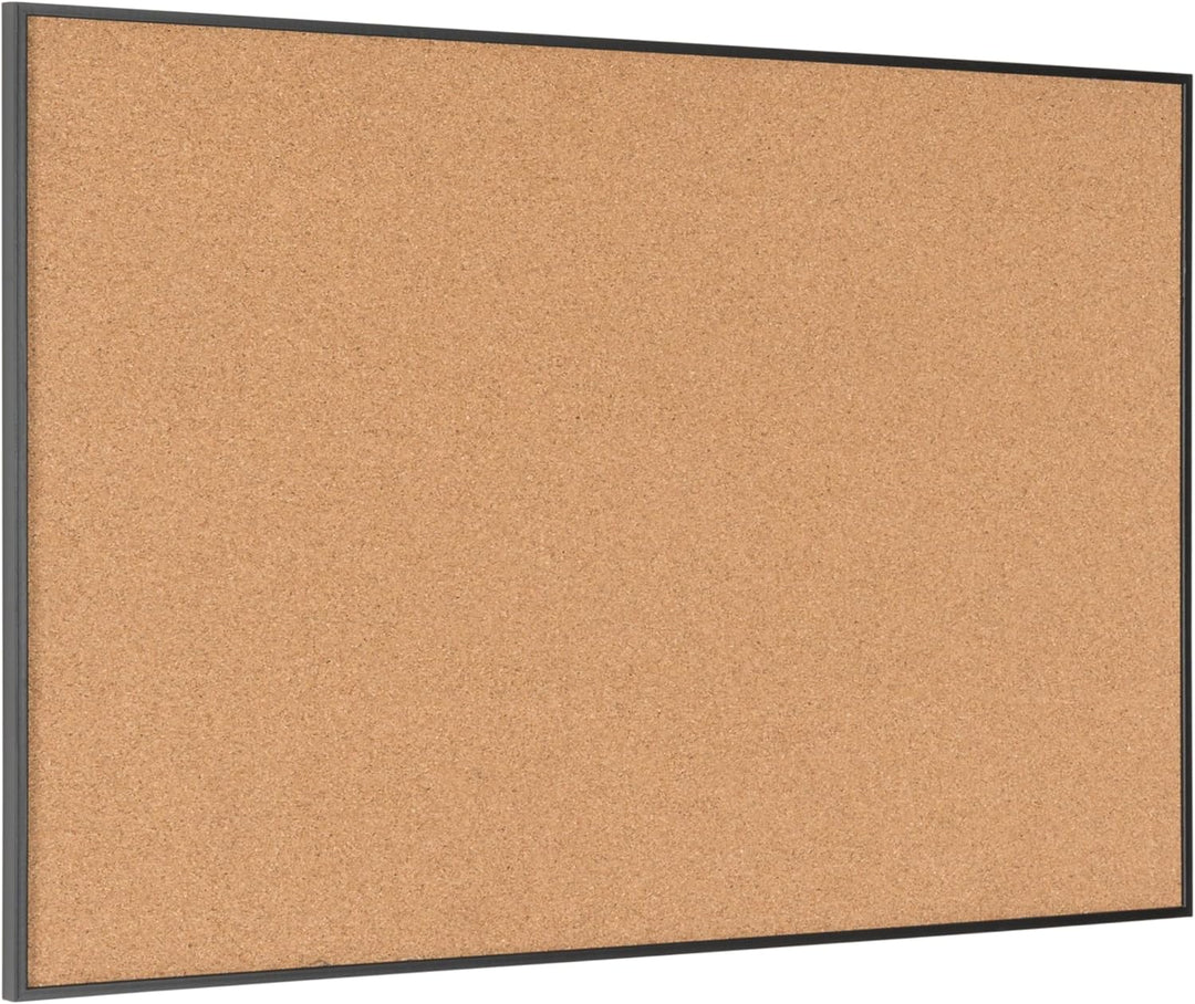 Bi-Office Pinnwand New Basic, Korktafel mit Schwarzem MDF Rahmen, 885x585 mm Schwarz Rahmen 885x585