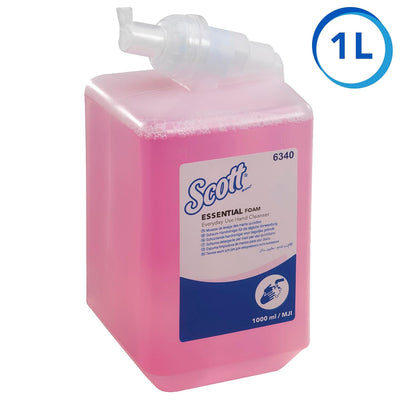 Scott Essential Schaum-Seife für die tägliche Verwendung 6340 – parfümierte Handseife – 6 x 1 Liter,