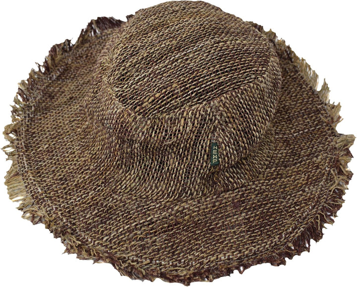Gheri Herren 100% Hanf Natürlich Stroh Sommer Hut Strand Bootsfahrer Panama Breiter Rand Urlaub K, K