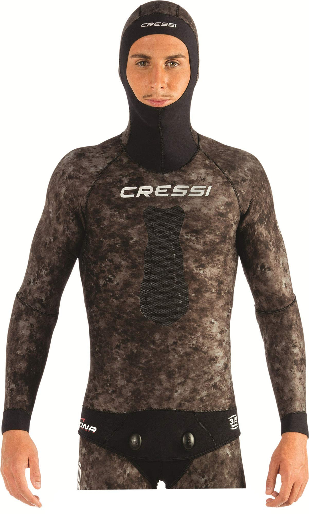 Cressi Tracina Jacket Wetsuit - Freitauchen und Fischen Neoprenanzug Jacke in Neopren Gefüttert Auss