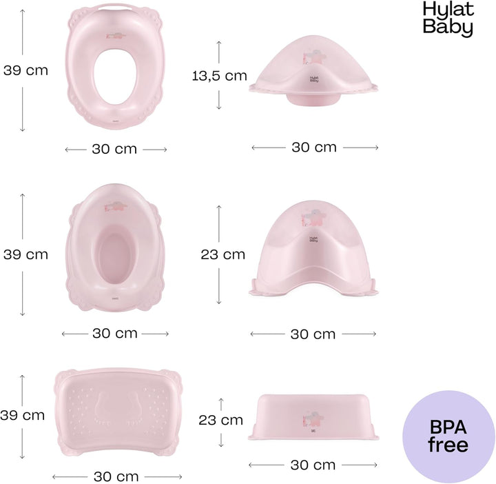 Hylat Baby 3in1 Töpfchen-Set für Kinder - Toilettensitz, Tritthocker & Töpfchen - Kindertoilette für