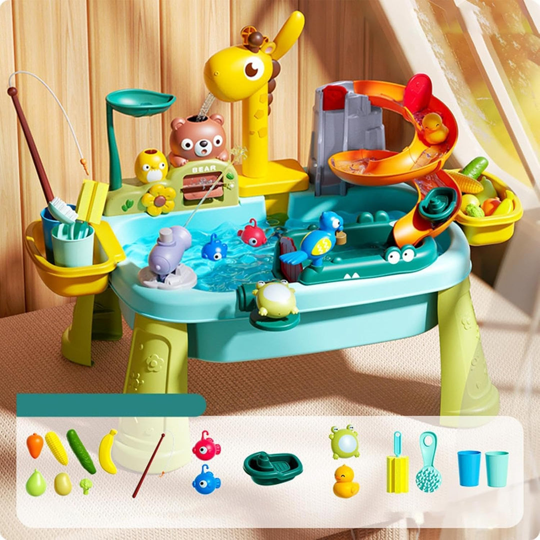 Wassertisch Giraffen-Wasserhahn pädagogisches Angelspielzeug | Küchen-Spielspüle mit fliessendem Was