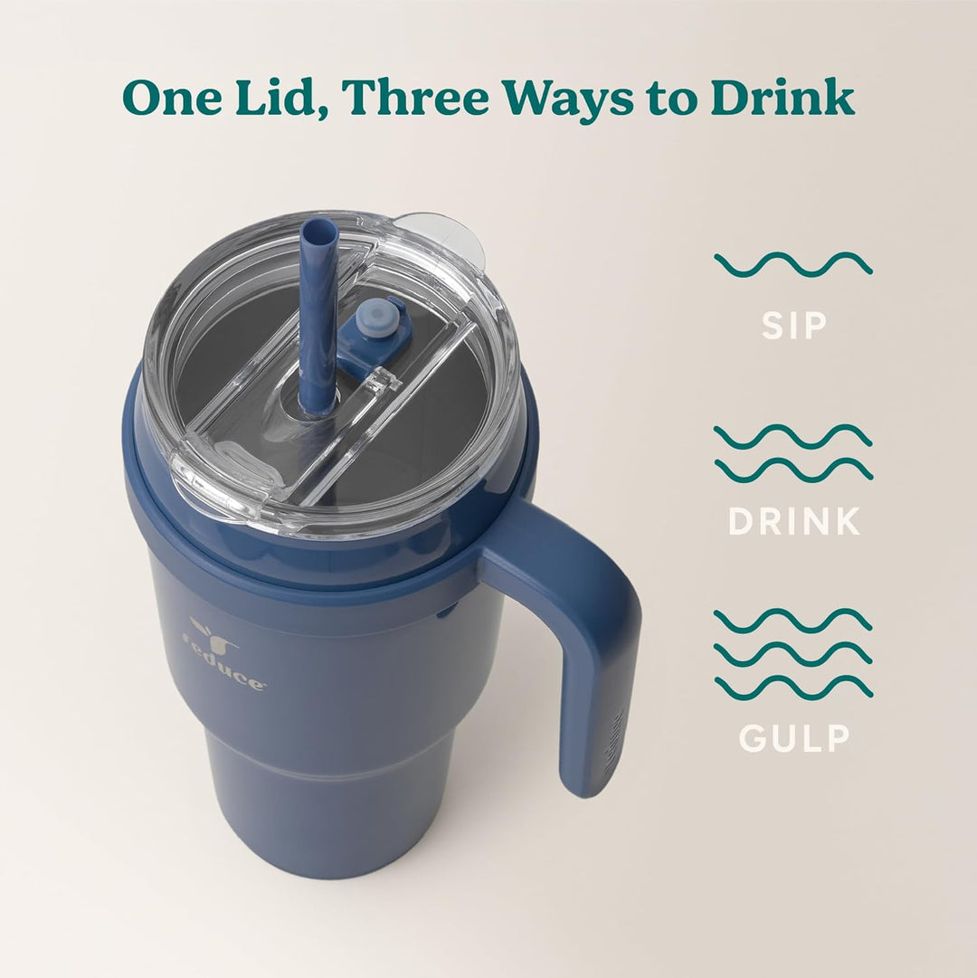 REDUCE Cold1 Becher mit Griff, vakuumisolierte Edelstahl-Wasserflasche für Zuhause, Büro oder Auto,