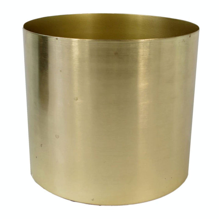 Leaf Moderner Übertopf aus Metall, goldfarben, 18 cm 18 cm Gold, 18 cm Gold