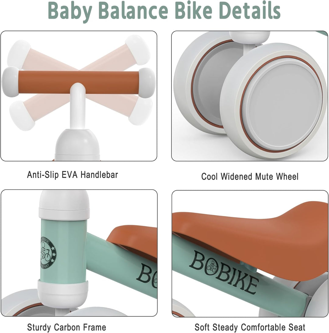 MHCYLION Kinder Laufrad ab 1 Jahr Balance Lauflernrad Spielzeug mit 4 Räder für 10-24 Monate Baby, E