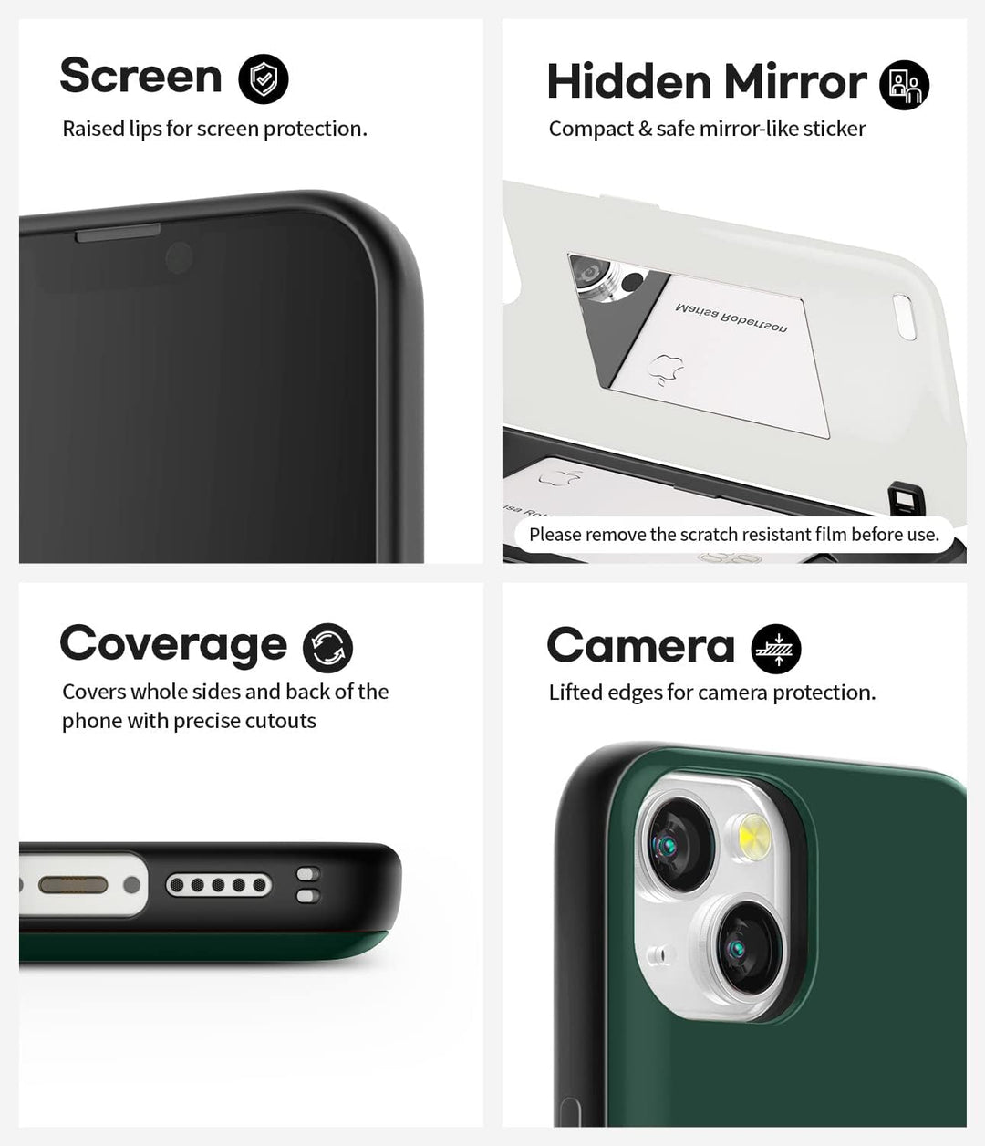 GOOSPERY Magnetischer Türstossfänger kompatibel mit iPhone 13 Hülle, Kartenhalter, Brieftaschen-Hüll