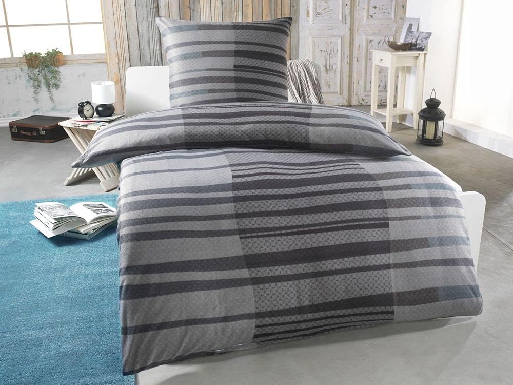 DreamHome Warme Winter Microfaser Thermo Fleece Bettwäsche 135x200 155x220 200x200 Moderne, Grösse:2