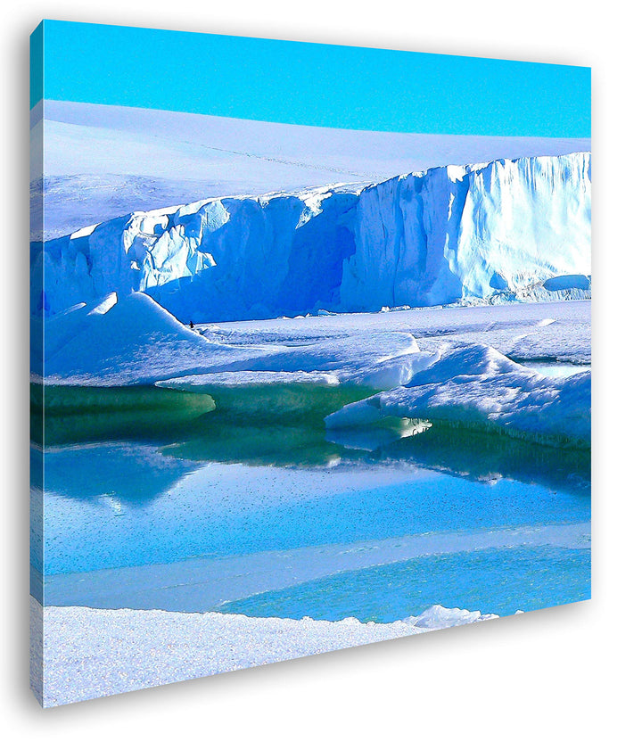 deyoli Eisberge in der Antarktis Format: 70x70 als Leinwandbild, Motiv fertig gerahmt auf Echtholzra