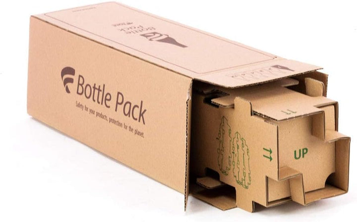 Packung mit 5 Versandkartons für Flaschen, Kapazität für 1 Flasche, mit interner Box, hoher Schutz,