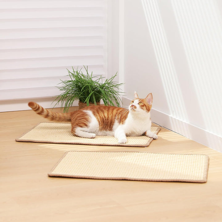 FUKUMARU Kratzmatte für Katzen aus natürlichem Sisal, 2 Stück, 50 x 30 cm, Kratzfeste Sofakratzmatte