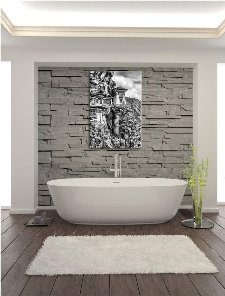 Pixxprint Buddha Tempel in China als Leinwandbild/Grösse: 100x70 / Wandbild/Kunstdruck/fertig bespan