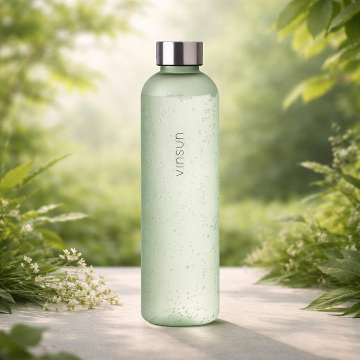 VINSUN Trinkflasche 650ml, 1000ml, 1500ml - auslaufsicher, Kohlensäure geeignet, BPA frei, Tritan -