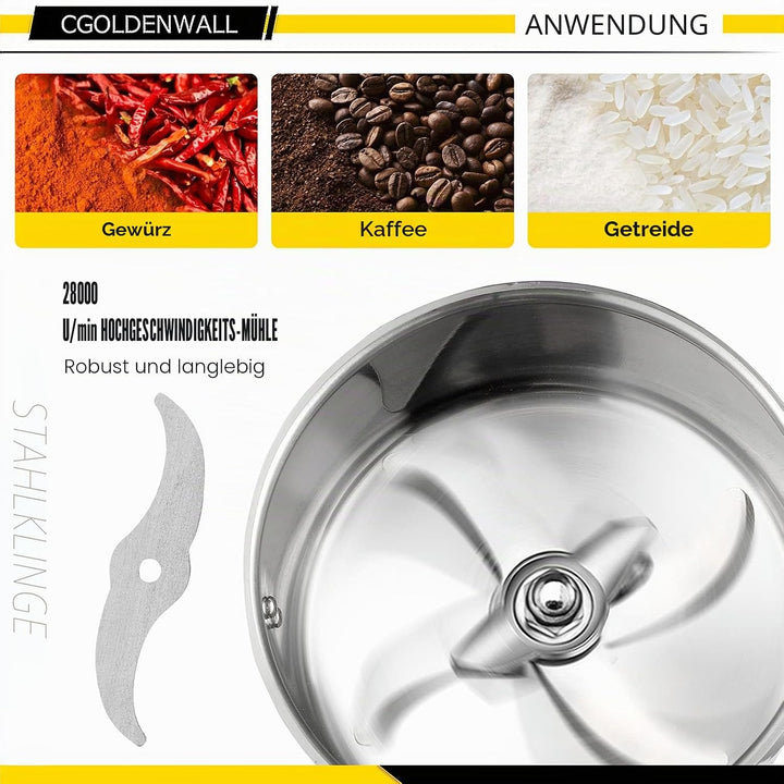 300g 1800W Elektrische Getreidemühle 30S Schnelle Superfine Edelstahl Mühle Kornmühlen Trocken Kräut