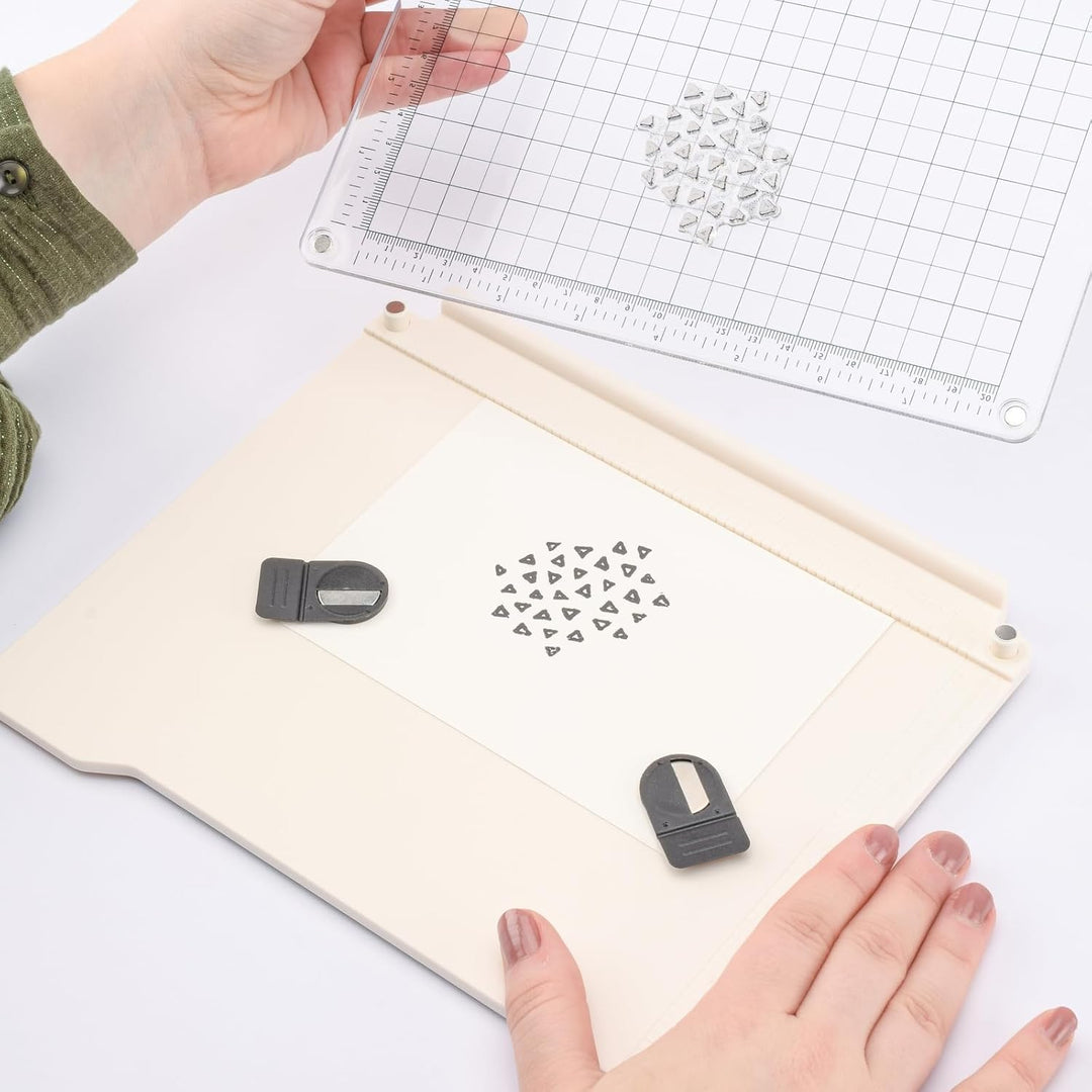 Vaessen Creative Stamp Easy+ Stempel Plattform, Zur genauen Positionierung von Stempeln für Clear St