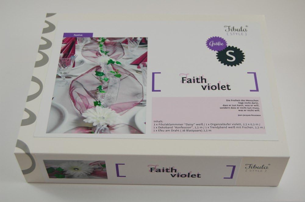 Fibula [Style]® Komplettpaket "Faith" violet Grösse S Komplette Tischdekoration für ca 8 - 10 Person