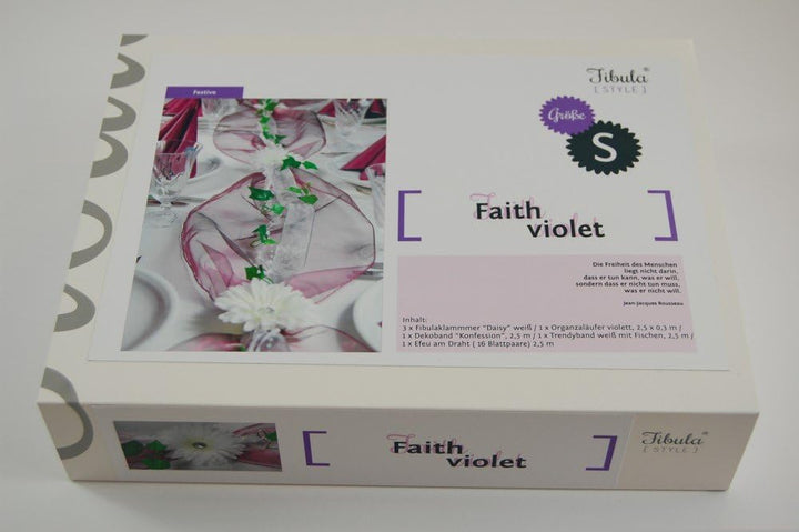 Fibula [Style]® Komplettpaket "Faith" violet Grösse S Komplette Tischdekoration für ca 8 - 10 Person