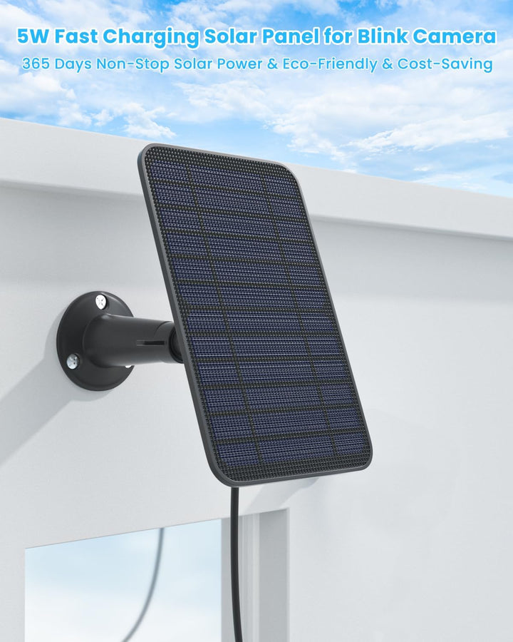 5 W Solarpanel für Blinkkamera im Freien, Solarpanel-Ladegerät mit Akku, kompatibel mit New Blink Ou