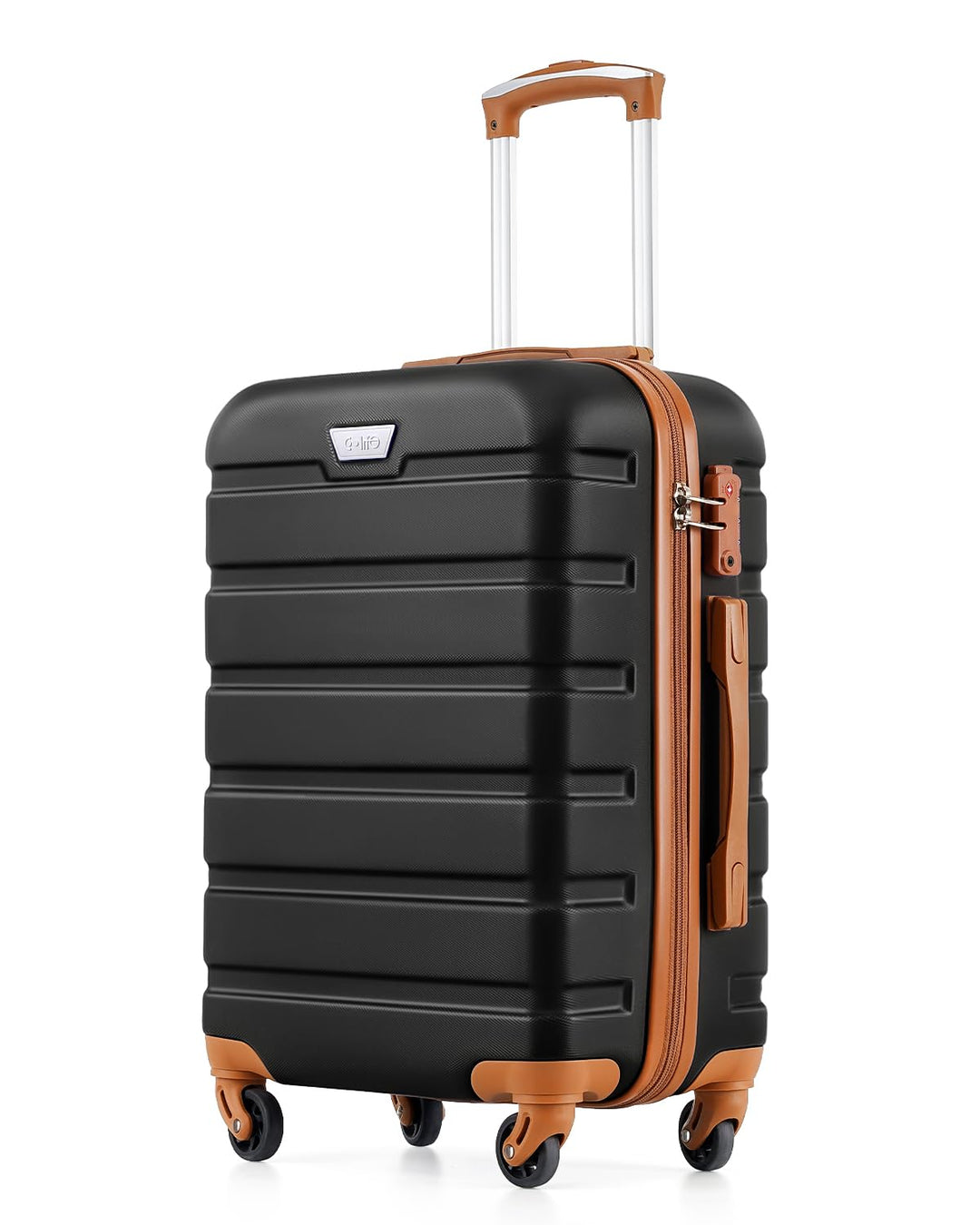 COOLIFE Handgepäck Koffer für EasyJet, 56cm M, PC+ABS, Hartschale, Leicht Robuster, Reisekoffer mit