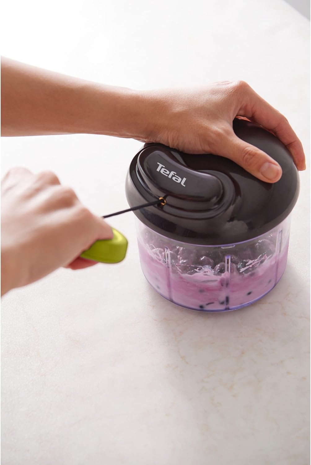 Tefal K13210 5-Sekunden-Zerkleinerer ohne Strom, 900ml; Universalzerkleinerer für Gemüse, Obst, Nüss