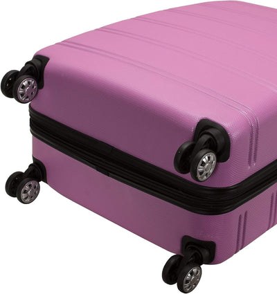 Rockland Melbourne Hartschalen-Trolley, erweiterbar, Rose, 2-Piece Set (20/28), Melbourne Hartschale