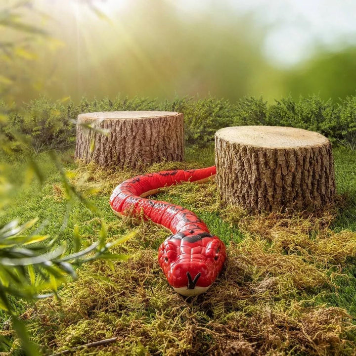 Terra Ferngesteuerte Schlange Rot – RC Boa mit leuchtenden LED Augen und Fernbedienung – Spielzeug a